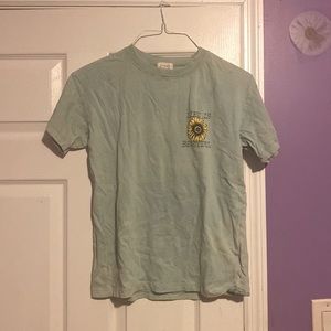 Teal sunflower tee
